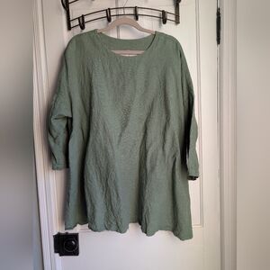 notPERFECTLINEN One Size Top, Green